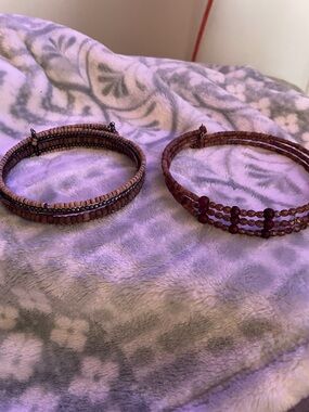 Handcrafted Brown Beaded Multi-Strand Women's Bracelet Set